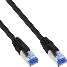 InLine 76833S Cable de Red RJ-45 0.3m Cat6a S/FTP (S-STP) Libre de Halógenos Cobre Negro para Red Ethernet