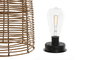 DKD Home Decor Lámpara Solar Terraza y Jardín Set de 3 (2 Unidades) Ratan Sintético Marrón LED 23 x 42 x 23 cm