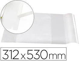 Liderpapel Forralibro nº31 con solapa ajustable adhesivo 312 x 530 mm, pack de 50