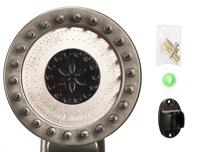 Berilo Teléfono Ducha Púas Manguera 1,5M Negro 15,5x31,5x9 cm (Set de 12)