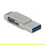 DeLOCK STICK USB 3.2 Gen 1 USB-C + Typ-A 16GB - Memoria USB, Carcasa de Metal, Plata, 117 MB/s