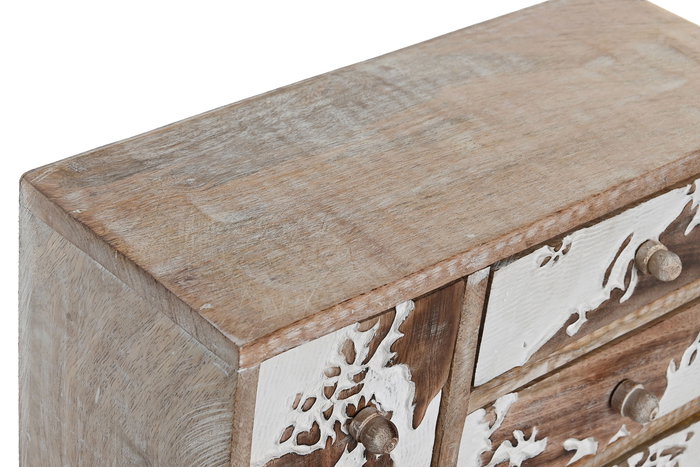 DKD Home Decor Joyero Colonial Marrón Blanco 30.5 x 12 x 27 cm