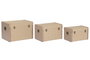 DKD Home Decor Baul Tradicional Madera Natural 36 x 36 x 54 cm Set de 3