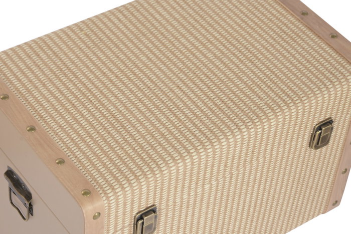 DKD Home Decor Baul Tradicional Madera Natural 36 x 36 x 54 cm Set de 3