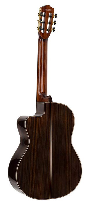 Salvador Cortez Guitarra Clásica 4/4 con Tapa de Cedro Macizo y Cutaway