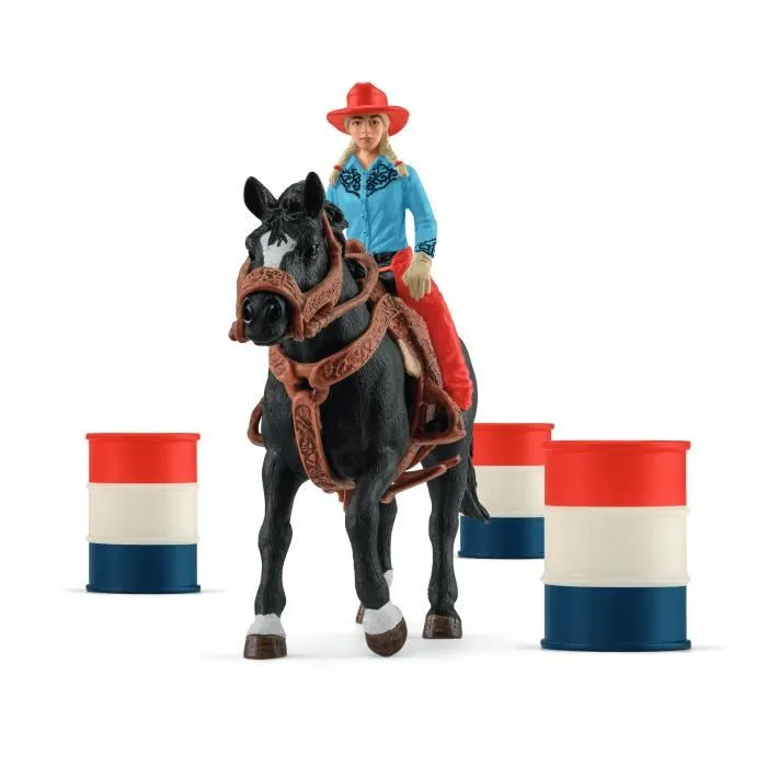 Schleich 42576 Cowgirl y Racing Tonneaux - Farm World
