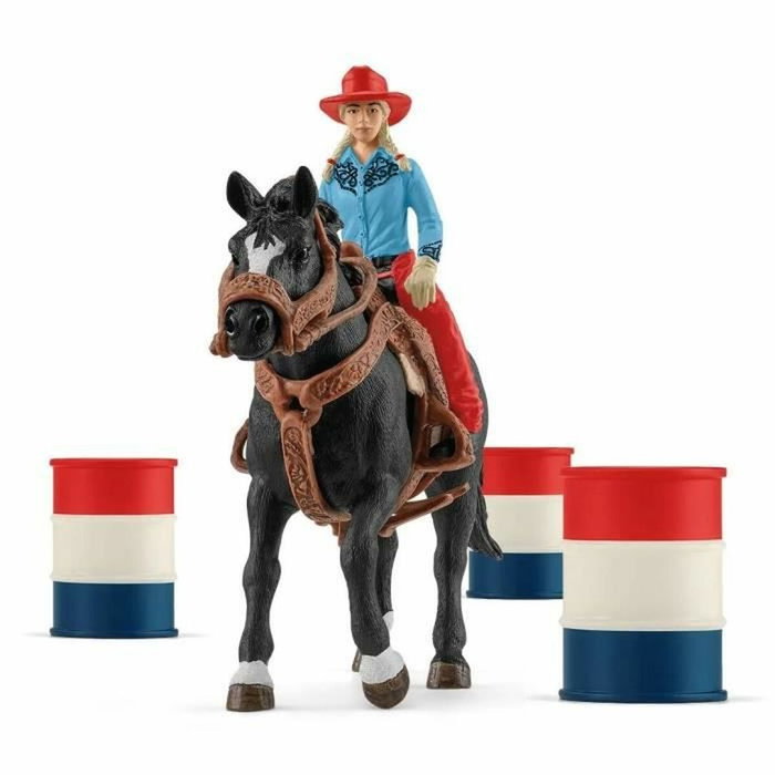Schleich Cowgirl y Racing Tonneaux - Farm World Range