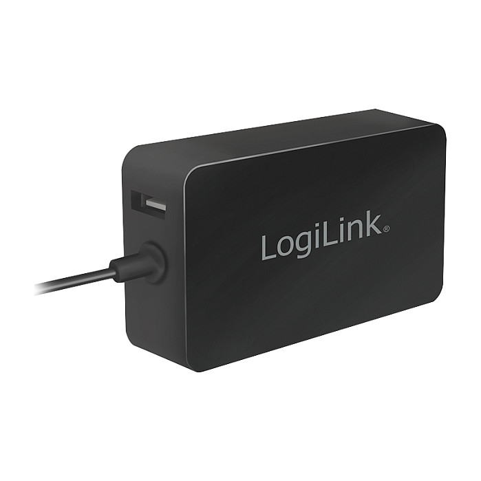 LogiLink Fuente de alimentación para Surface Book, 44W, con puerto USB, negro