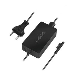LogiLink Fuente de alimentación para Surface Book, 44W, con puerto USB, negro