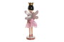 DKD Home Decor Figura Navidad Fantasia Blanco Rosa 10 x 36 x 13 cm