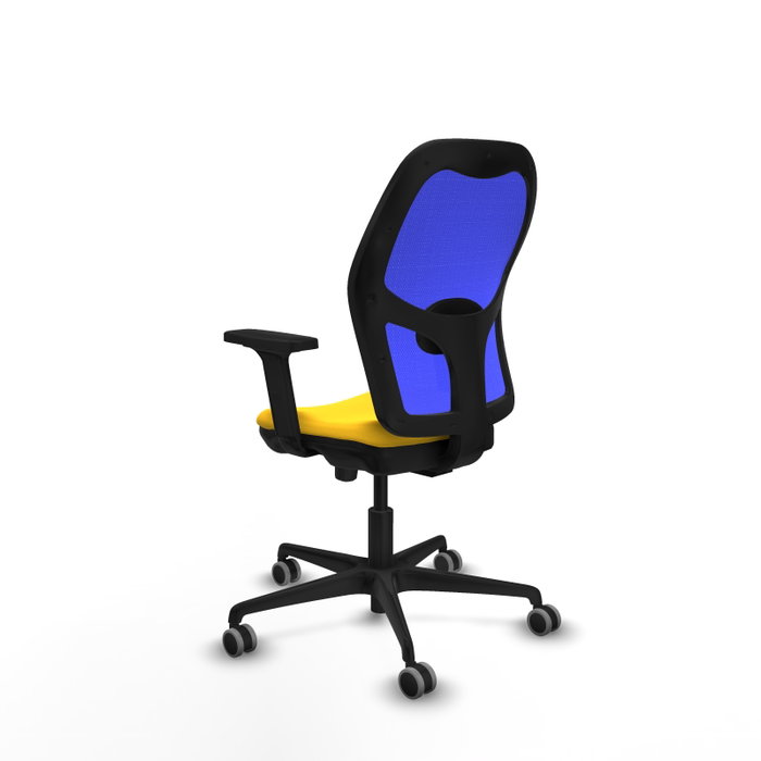 PIQUERAS Y CRESPO Silla de oficina Jorquera con mecanismo Sincro/Traslack, amarillo y azul PIQUERAS Y CRESPO Silla de oficina Jorquera con mecanismo Sincro/Traslack, amarillo y azul