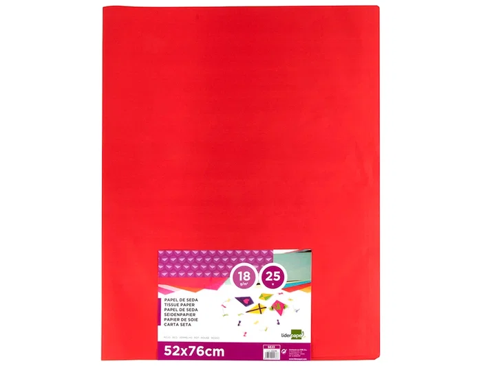 Liderpapel Papel de seda Rojo 52x76 cm