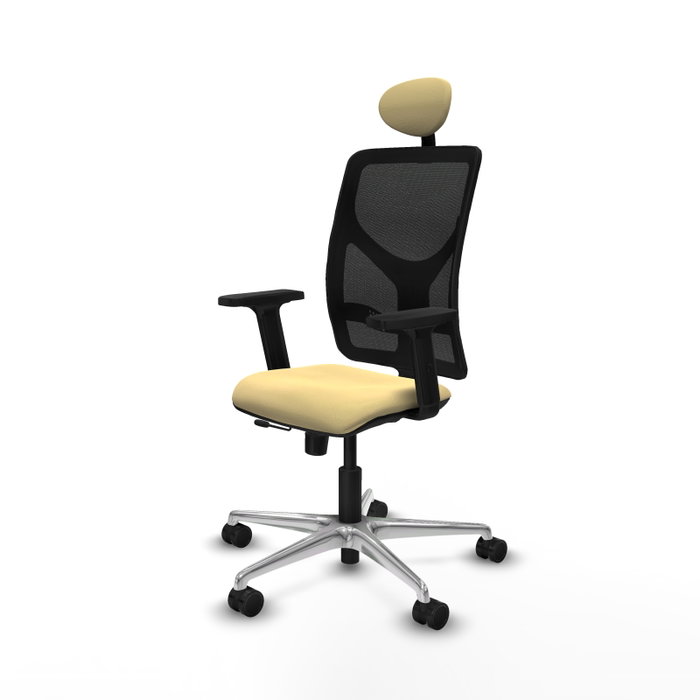 PIQUERAS Y CRESPO Silla de oficina Motilla con mecanismo Sincro/Traslack, Crema y Negro PIQUERAS Y CRESPO Silla de oficina Motilla con mecanismo Sincro/Traslack, Crema y Negro
