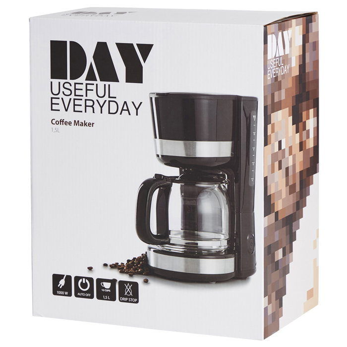 Day Cafetera Eléctrica 1,5 L 1000W Day Cafetera Eléctrica 1,5 L 1000W
