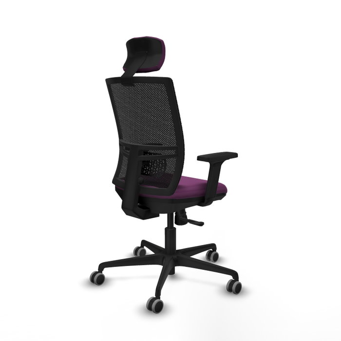 PIQUERAS Y CRESPO Silla de oficina Yunquera Morado y Negro