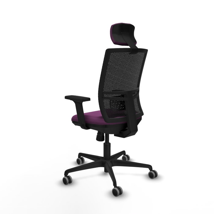 PIQUERAS Y CRESPO Silla de oficina Yunquera Morado y Negro
