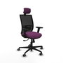 PIQUERAS Y CRESPO Silla de oficina Yunquera Morado y Negro