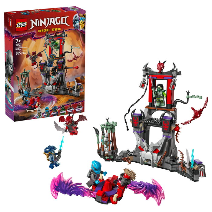 LEGO Ninjago 71841 Drachensturmdorf Aldea de la Tormenta Dragónida - Juego de Construcción de 305 Piezas para Niños y Niñas de 7+ Años