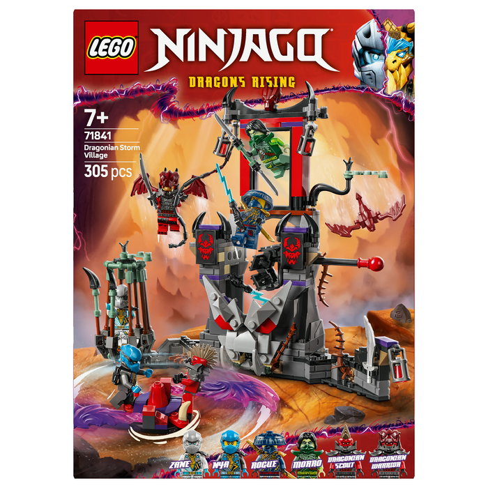 LEGO Ninjago 71841 Drachensturmdorf Aldea de la Tormenta Dragónida - Juego de Construcción de 305 Piezas para Niños y Niñas de 7+ Años