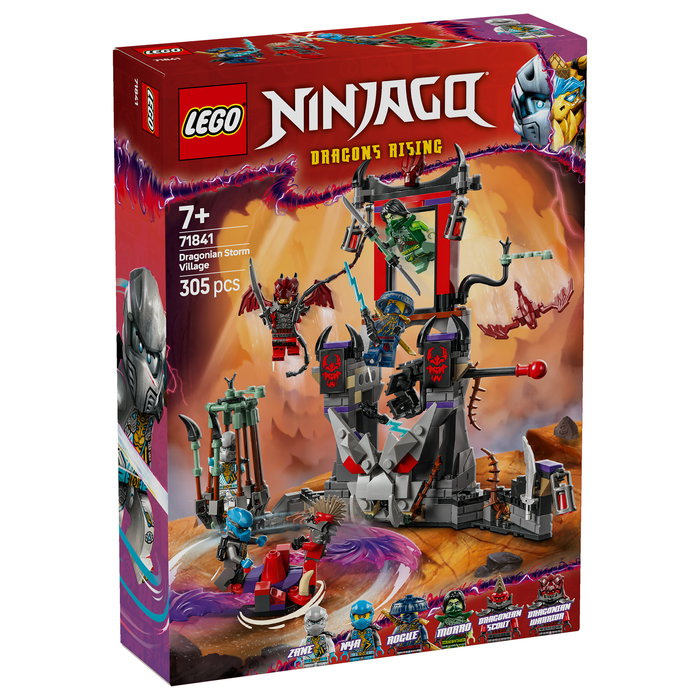 LEGO Ninjago 71841 Drachensturmdorf Aldea de la Tormenta Dragónida - Juego de Construcción de 305 Piezas para Niños y Niñas de 7+ Años