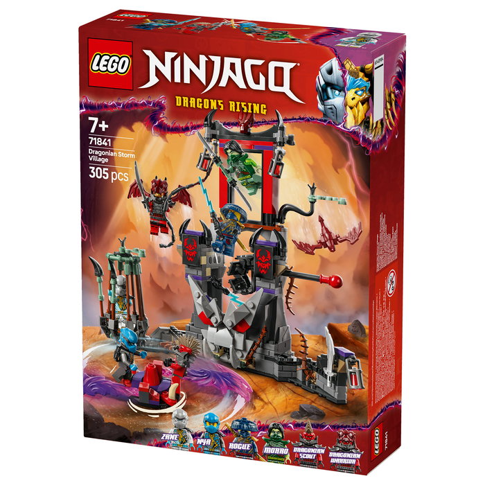 LEGO Ninjago 71841 Drachensturmdorf Aldea de la Tormenta Dragónida - Juego de Construcción de 305 Piezas para Niños y Niñas de 7+ Años