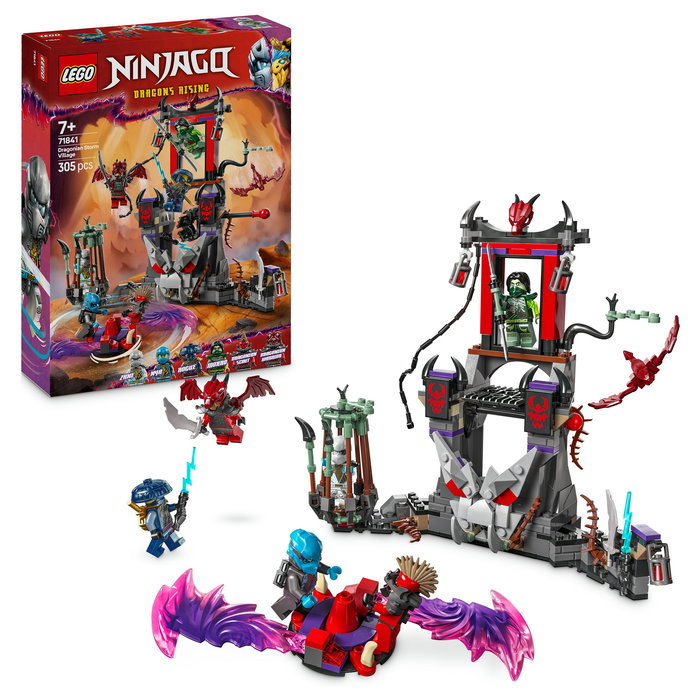 LEGO Ninjago 71841 Drachensturmdorf Aldea de la Tormenta Dragónida - Juego de Construcción de 305 Piezas para Niños y Niñas de 7+ Años