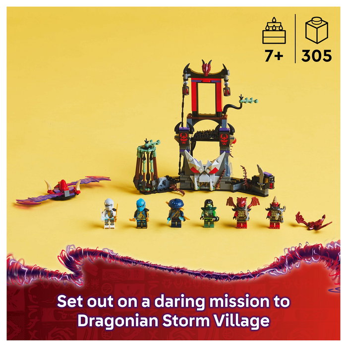 LEGO Ninjago 71841 Drachensturmdorf Aldea de la Tormenta Dragónida - Juego de Construcción de 305 Piezas para Niños y Niñas de 7+ Años