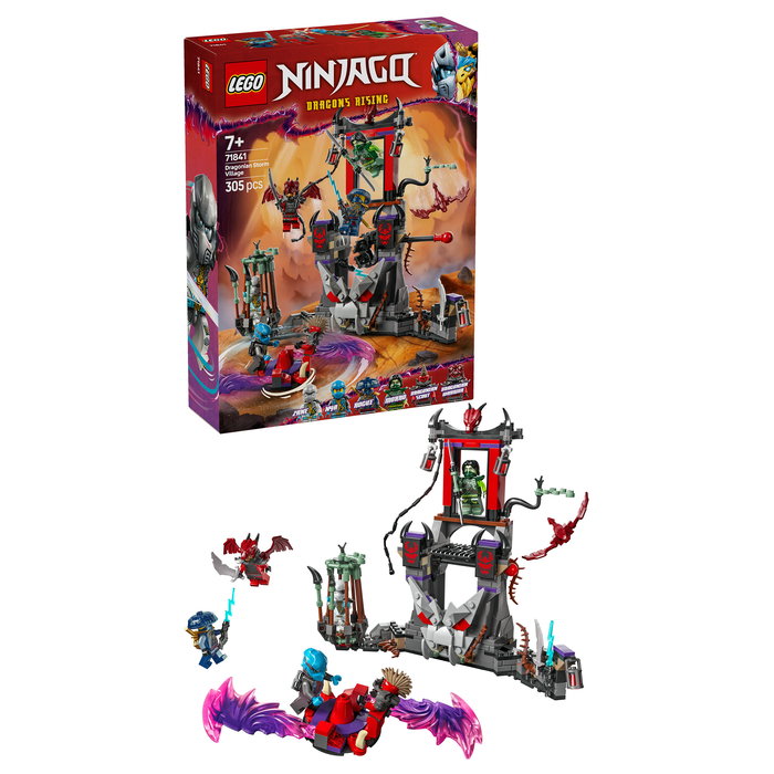 LEGO Ninjago 71841 Drachensturmdorf Aldea de la Tormenta Dragónida - Juego de Construcción de 305 Piezas para Niños y Niñas de 7+ Años