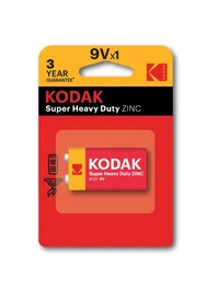 Kodak Pila 9V Extra Heavy Duty Cloruro de Zinc 250 mAh