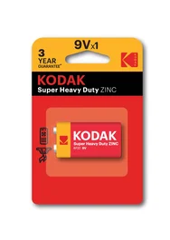 Kodak Pila 9V Extra Heavy Duty Cloruro de Zinc 250 mAh