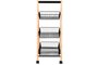 DKD Home Decor Frutero Loft Negro Natural 32 x 48 x 79 cm Acero Pino