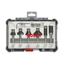 Bosch Professional 2607017468 Caja de 6 Fresas de Afeitar/Chaflanar/Redondear con Vástago de 6 mm
