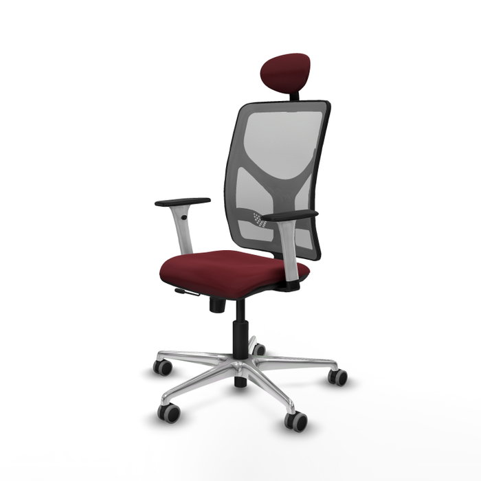 PIQUERAS Y CRESPO Silla de oficina Motilla con mecanismo Sincro/Traslack, Granate y Gris PIQUERAS Y CRESPO Silla de oficina Motilla con mecanismo Sincro/Traslack, Granate y Gris