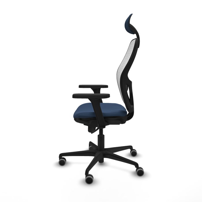 PIQUERAS Y CRESPO Silla de oficina Jorquera con mecanismo Sincro, Azul marino y Blanco PIQUERAS Y CRESPO Silla de oficina Jorquera con mecanismo Sincro, Azul marino y Blanco