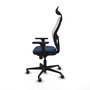 PIQUERAS Y CRESPO Silla de oficina Jorquera con mecanismo Sincro, Azul marino y Blanco