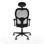 PIQUERAS Y CRESPO Silla de oficina Jorquera con mecanismo Sincro, Azul marino y Blanco