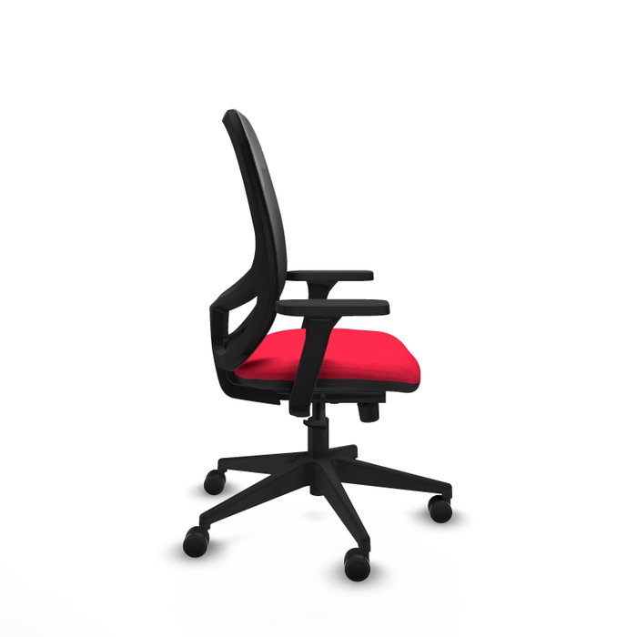 PIQUERAS Y CRESPO Silla de oficina Cilanco con mecanismo Sincro, Rojo y Negro