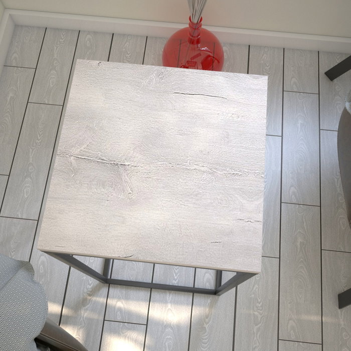 Hanah Home Mesa Auxiliar Roble Marino 35x35x62cm Hanah Home Mesa Auxiliar Roble Marino 35x35x62cm