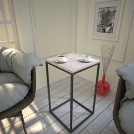 Hanah Home Mesa Auxiliar Roble Marino 35x35x62cm