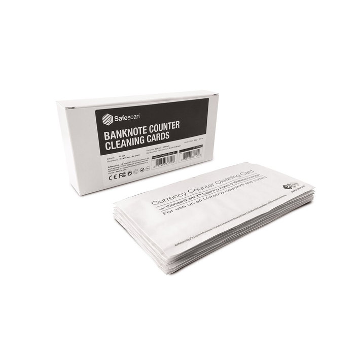 Safescan Set de 15 Tarjetas de Limpieza para Contadores de Billetes