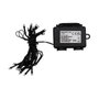 Guirnalda de 2,30 m con 24 LEDs blanco cálido y cable negro, multifunción IP44