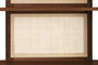 DKD Home Decor Estantería Sixties Madera de Mango y Fibra Natural Negro 100 x 40 x 180 cm