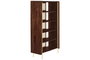 DKD Home Decor Estantería Sixties Madera de Mango y Fibra Natural Negro 100 x 40 x 180 cm