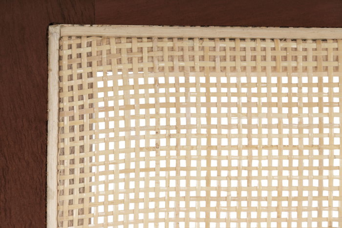 DKD Home Decor Estantería Sixties Madera de Mango y Fibra Natural Negro 100 x 40 x 180 cm