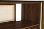 DKD Home Decor Estantería Sixties Madera de Mango y Fibra Natural Negro 100 x 40 x 180 cm