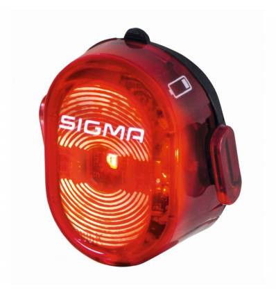 Sigma Sport 15051 NUGGET II FLASH Luz Trasera para Bicicleta, Visibilidad 400m, 4 Modos, Recargable USB