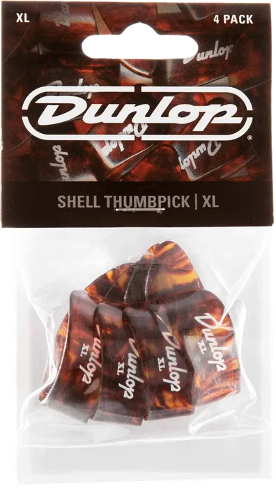 DUNLOP Pack de 4 Púas de Dedo Talla XL - Shell