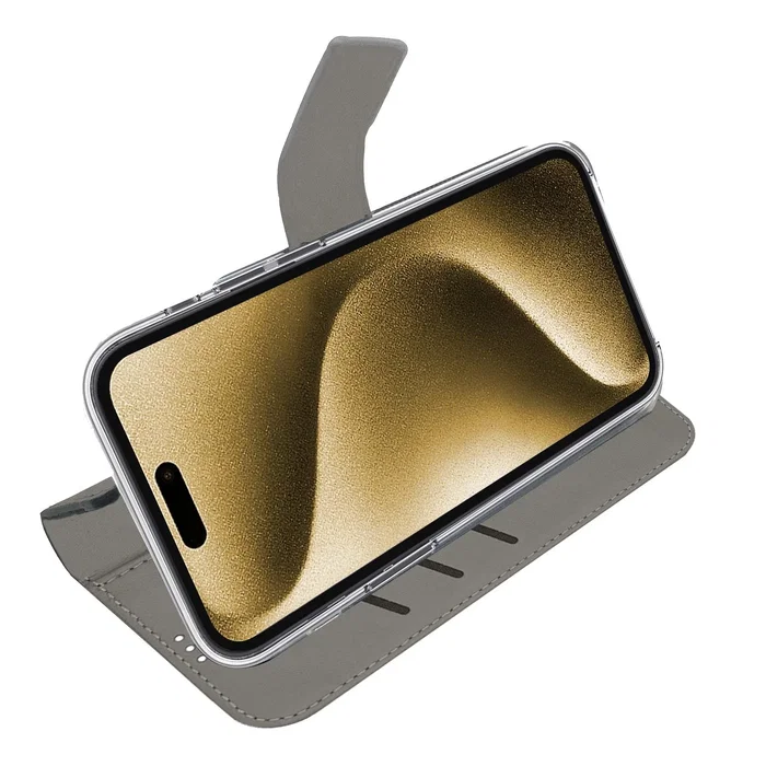 Apple Funda Cartera Para iPhone 17 Air 16.5 cm (6.5") Con Imitación Piel Negro, Cierre Magnético, Soporte y Bolsillo Para 3 Tarjetas