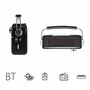 Manta RDI918B Radio Personal Analógica con Bluetooth 5.0, Sintoniza AM/FM/SO, Reproducción MP3, USB, Entrada Auxiliar, MicroSD, Batería, Color Negro y Plata