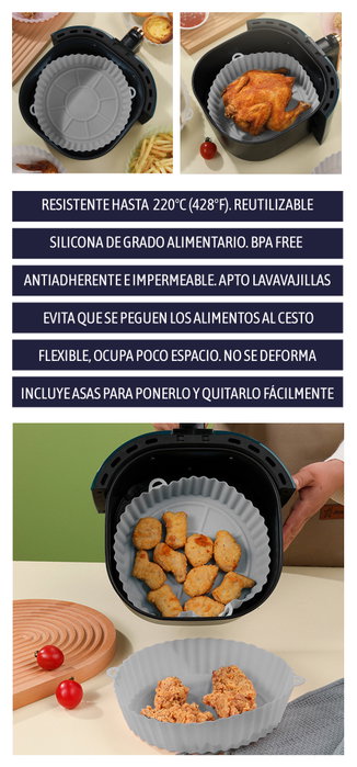 Quttin Base Silicona Air Fryer Red.20 Rojo (24 Unidades)